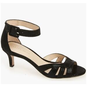 NEW Pelle Moda Ankle Strap Sandal Low Kitten Heel Betina Dressy Elegant Wedding